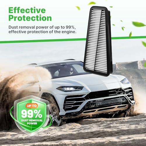 Image of Engine+Cabin Air Filter for 2003-2009 4RUNNER 4.0L V6 GAS (Not for 4.7L) | 2007-2009 FJ CRUISER 4.0L V6 GAS, CF9846A ,CA9683, 99% Filtration Efficiency, Easy Install, Odor control, Great Value
