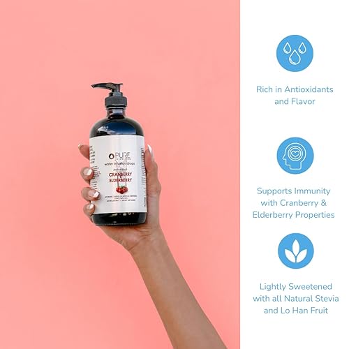 Miniatura 3 de Pure Inventions - Gotas saborizantes de agua, arándano rojo y baya del saúco, sin azúcar, calorías o edulcorantes artificiales, 500 dosis, 16 onzas