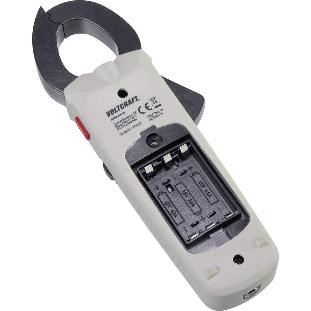 Voltcraft VC-522 (ISO) Stromzange kalibriert (ISO) digital CAT III 600V Anzeige (Counts): 4000
