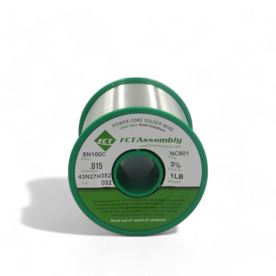 SN100C Wire Solder / 3% Flux-No Clean-.015" (1/2 lb. spool)