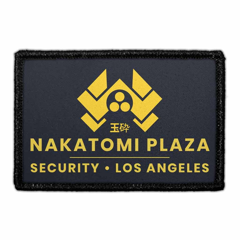 Nakatomi Plaza - Security - Black Morale Patch | Hook and Loop Attach for Hats, Jeans, Vest, Coat | 2x3 in | by Pull Patch