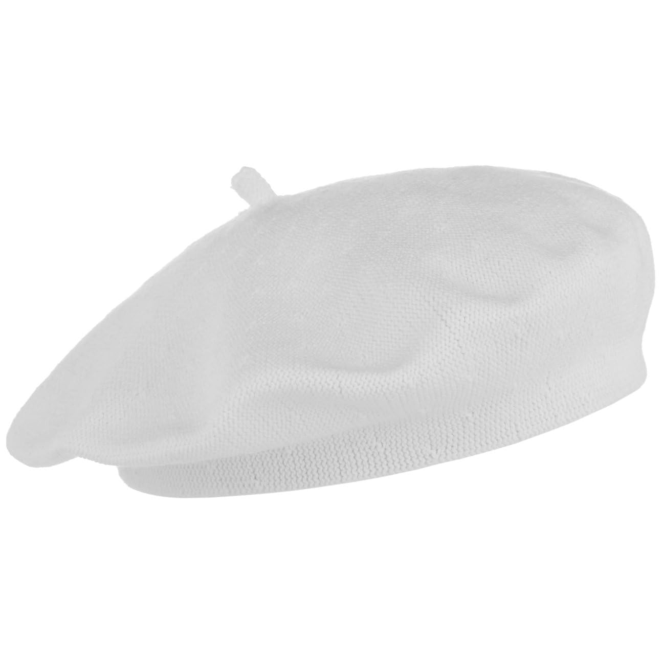 Lipodo Bay of Biscay Cotton Beret Women - Made of 100% Cotton - French hat for Spring/Summer - Artist hat White