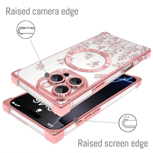 Coque iPhone 16 Pro Max MagSafe ornée d'un superbe plaqué floral - 5