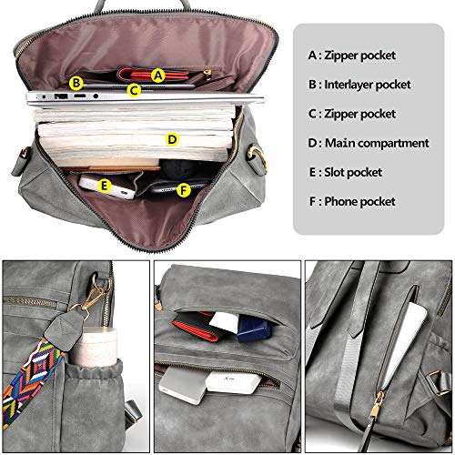 Image of Dora & Liz Womens Backpack Purse Leather Backpack Purse for Women Travel Fashion Backpack Designer Ladies Shoulder Bags