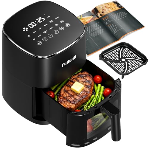 Fullwill Air Fryer with Viewing Window 6QT,5-in-1 Multi-Function(Air...