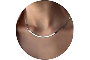 Dainty Gold Herringbone Choker Necklace in Sterling Silver