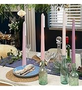 4 PCS Romantic Rose Scent Scented Pink Gradient Color Scented Taper Candles Smokeless Candle Long...