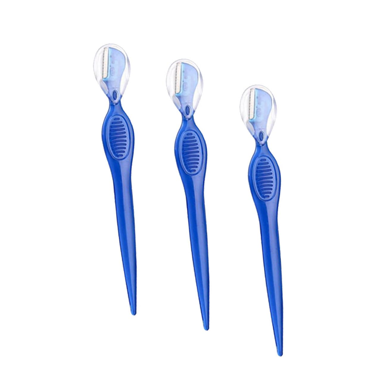 Outanaya Eyebrow Trimmer for Women 3pcs Brow Razors Beauty Makeup Tools Portable Stainless Steel Non-Slip Grip