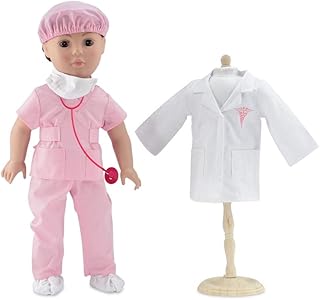 Emily Rose Doll Clothes | 7-Piece 18-inch Doll Doctor Nurse Hospital Scrubs Clothing Outfit , with Stethoscope Accessory! | Compatible with American Girl Dolls