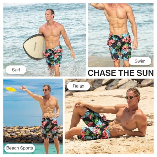 Image of Kanu Surf Men's Big Viper Extended Size Stripe Swim Trunk