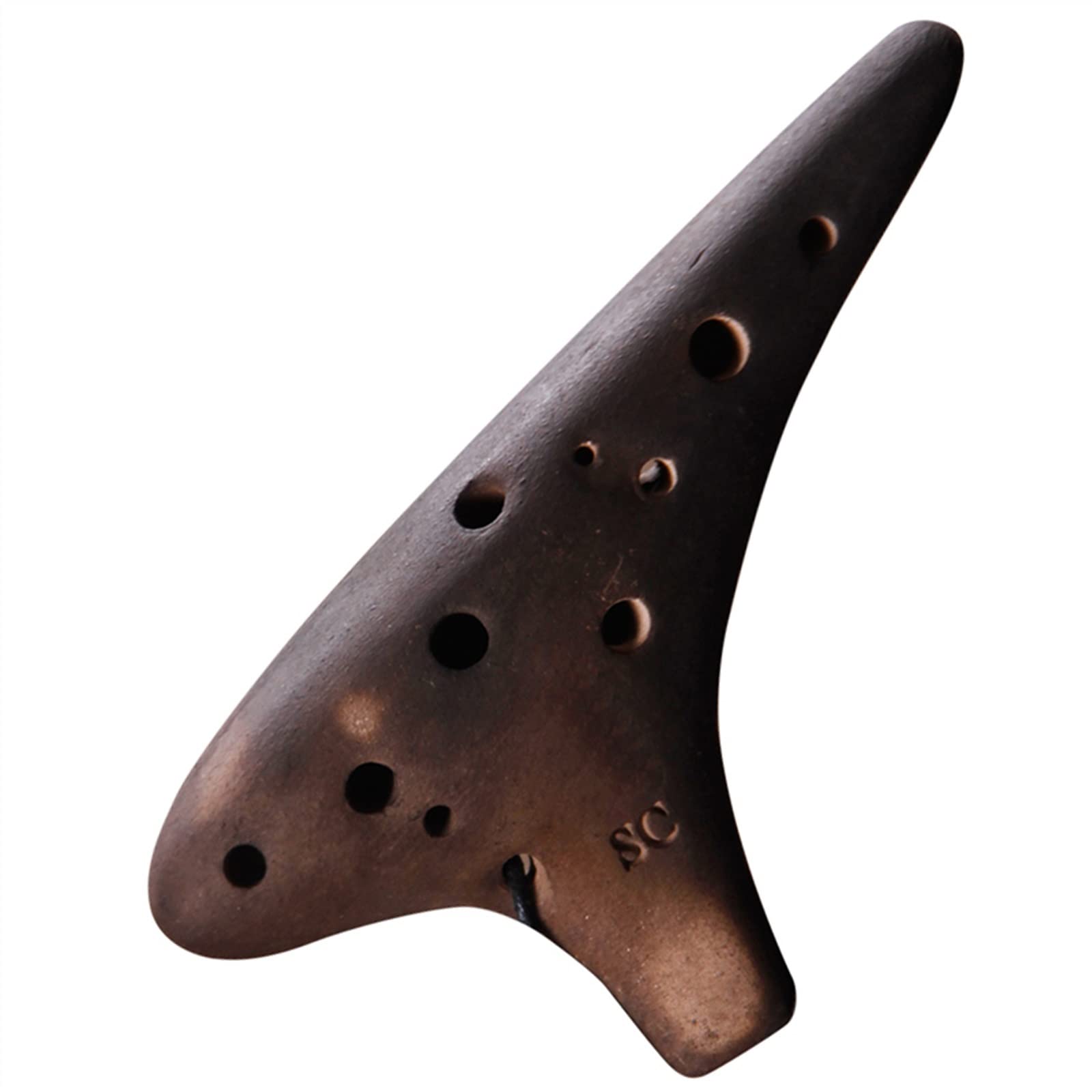TSTS Type De Jeu Fumé 12 Trous Clé en Do Aigu (SC) Ocarina Instrument À Vent en Poterie À Douze Trous Ocarina Enfant