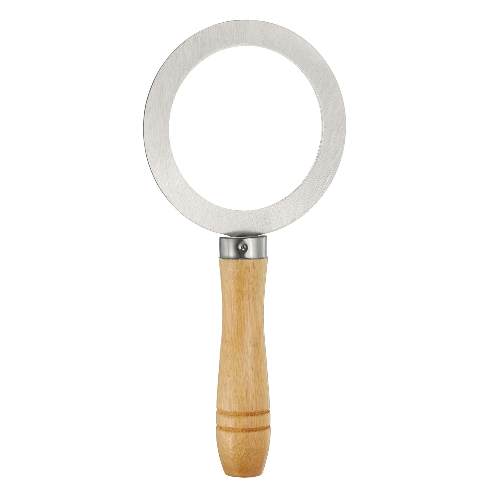 sourcing map Stainless Steel Baking Cup Ring, Tea Cups Gasket 95mm Milk Coffee Rim Covers for DIY Milk Tea Dessert Brulee Coffee Making, Silver Tone/Wood Color