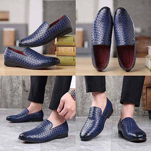 Men's Vegan Leather Smoking Loafers Slip-on Flat Casual Lightweight Driving Walking Shoes Business Dress Oxford Shoes3