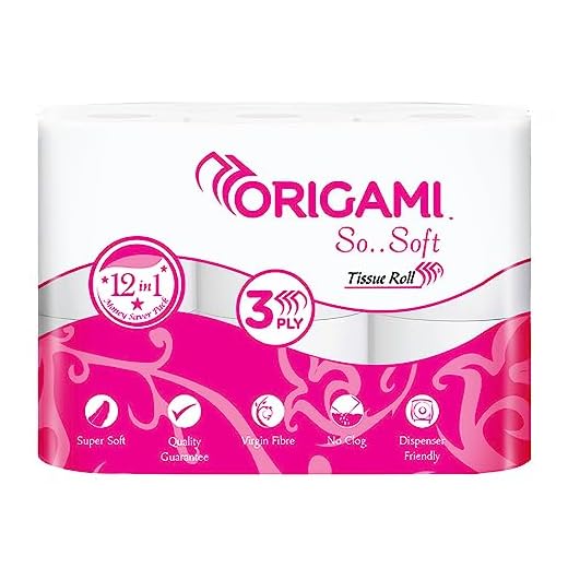 Origami So Soft 3 Ply Toilet Tissue - 160 Pulls (Pack of 12)