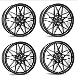 4 MAM Nabenkappen 4 x 18 Zoll MAM B2 Alu Felgen 8x18 5x120 ET35 schwarz glänzend lackiert kompatibel für Mini R60 F55 F56 F57 Countryman Paceman UKL C X N1 NEU mit Gutachten Rims Alloys
