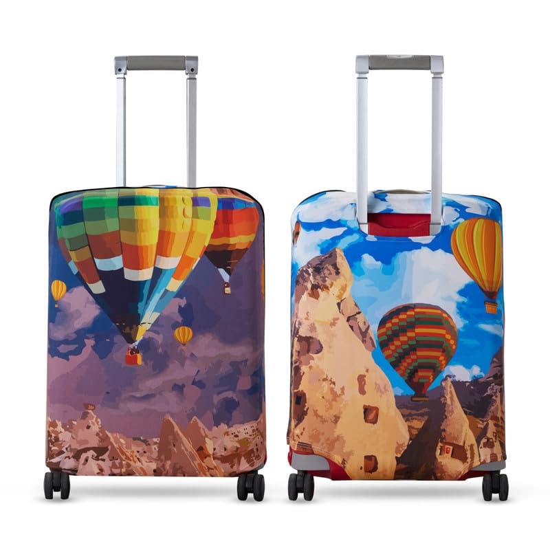 hexafun Colorful & Stylish Luggage Covers - 100% Organic Cotton Lycra| Multicolor & Trendy Printed Covers | Reusable Multipurpose, Travel/Organizing Bag | Turkish Delight | Combo Pack of 1|Medium Size-picture-40