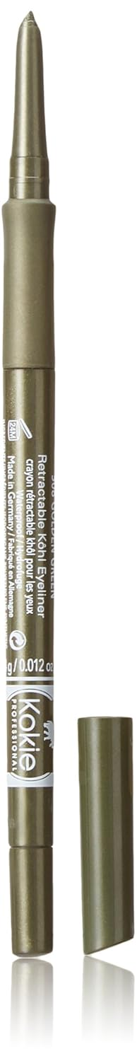 Kokie Cosmetics Retractable Kohl Eyeliner, Golden Green, 0.012 Ounce