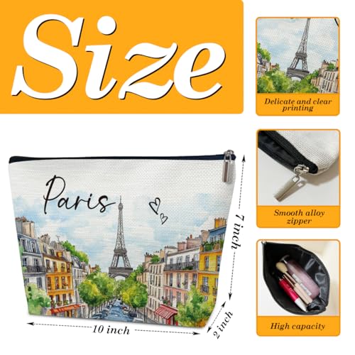 Paris Travelling Gift Makeup Bag, City Travel Cosmetic Bag for Purse, Watercolor Gifts, Paris Souvenir, Trip Favors for Traveller, Travelling Lovers, City Themed Organizer2