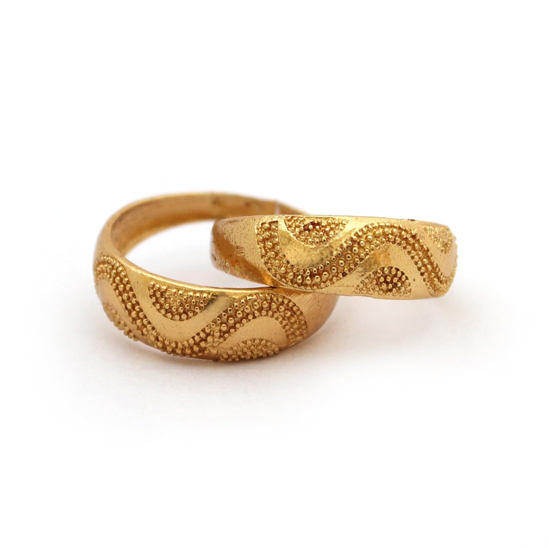 Yagyavalkya Golden Non Precious Metal Round Strip with Leaf Pattern Toe Ring for Women (B0CKQVDHST) Amazon Price History, Amazon Price Tracker