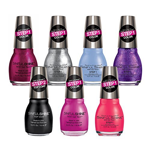 Sinful Colors SinfulShine Finger Nail Polish Color Lacquer Set 7-Piece Collection