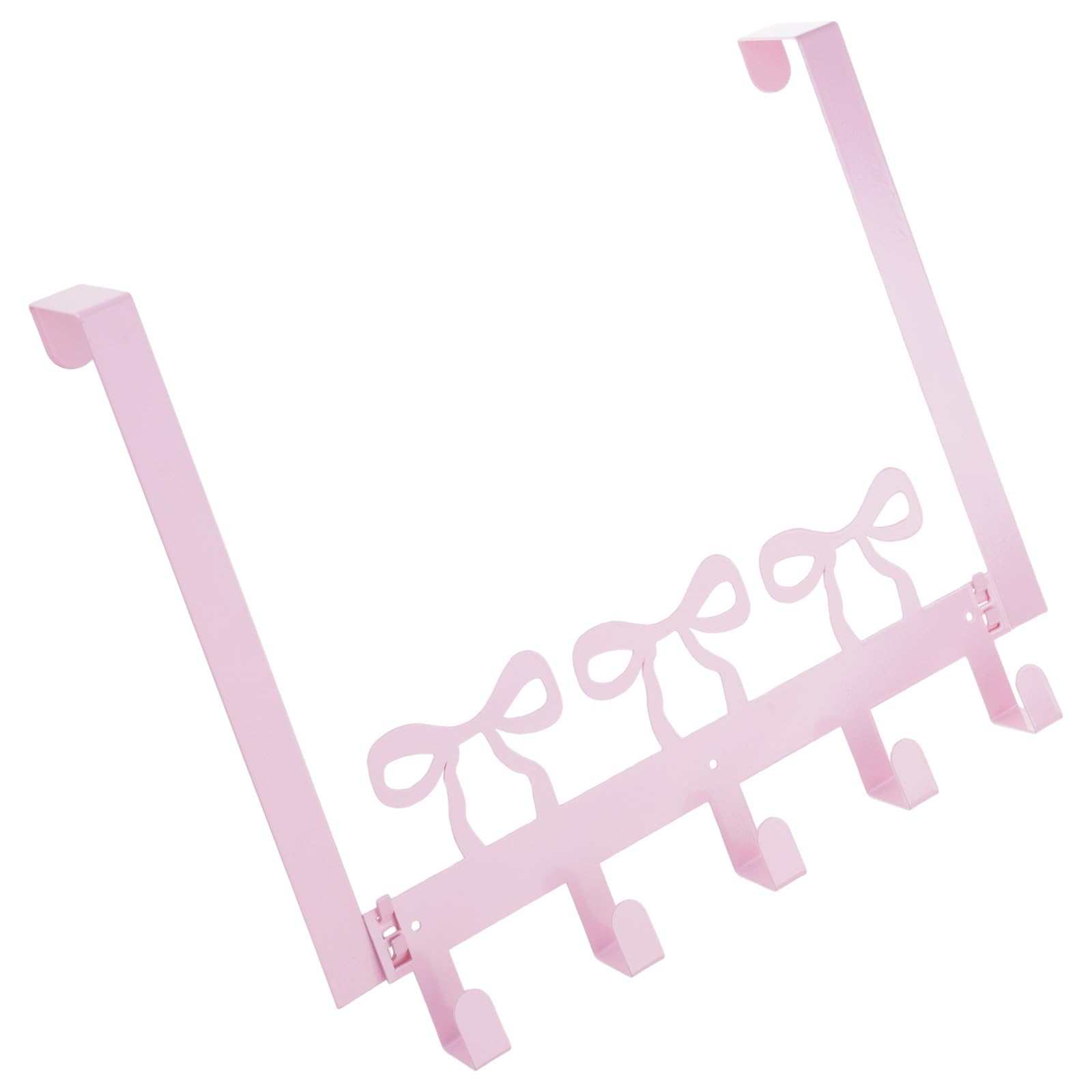 HENYGEN Bows Shape Practical Metal Door Hook Hanger for Towels Clothes and Bags Space Saving Home Organization Bows Over the Door Hooks