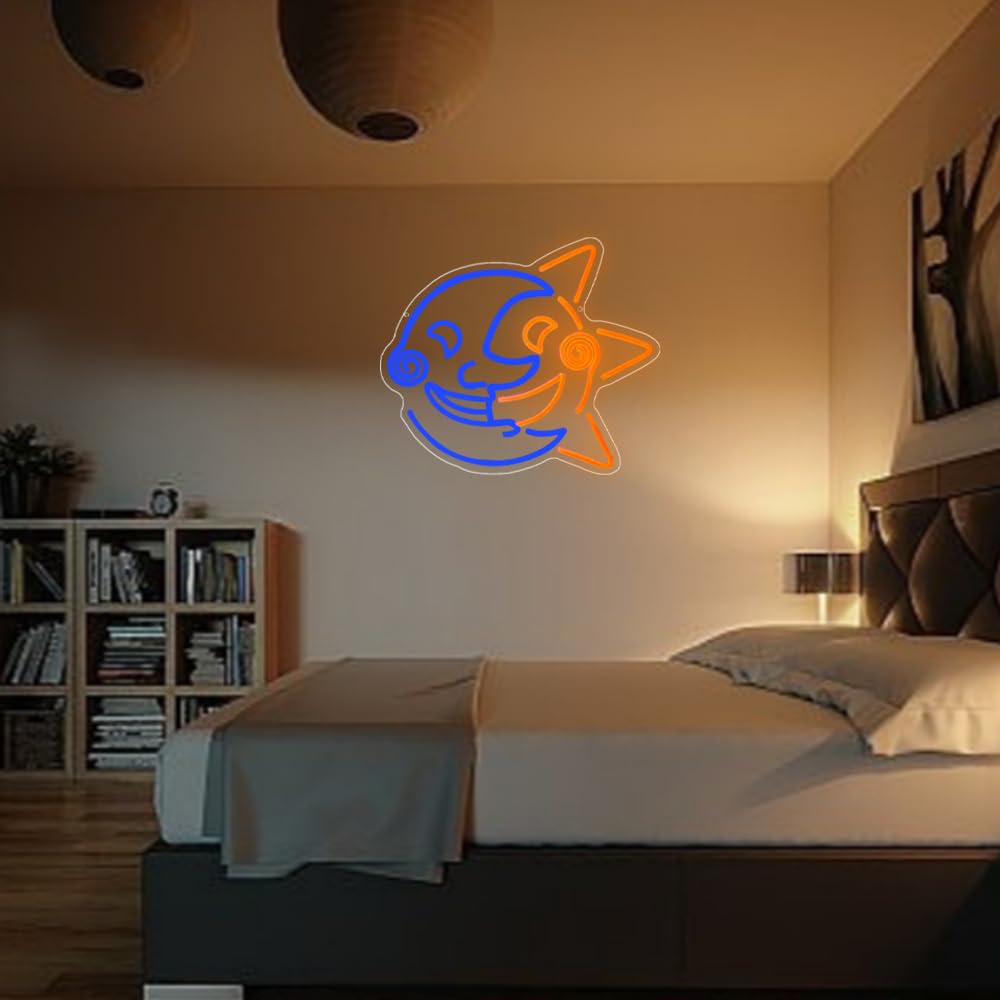 Amazon.com: RuCvixkt Sun Drop Moon Drop Neon Sign for Wall Decor