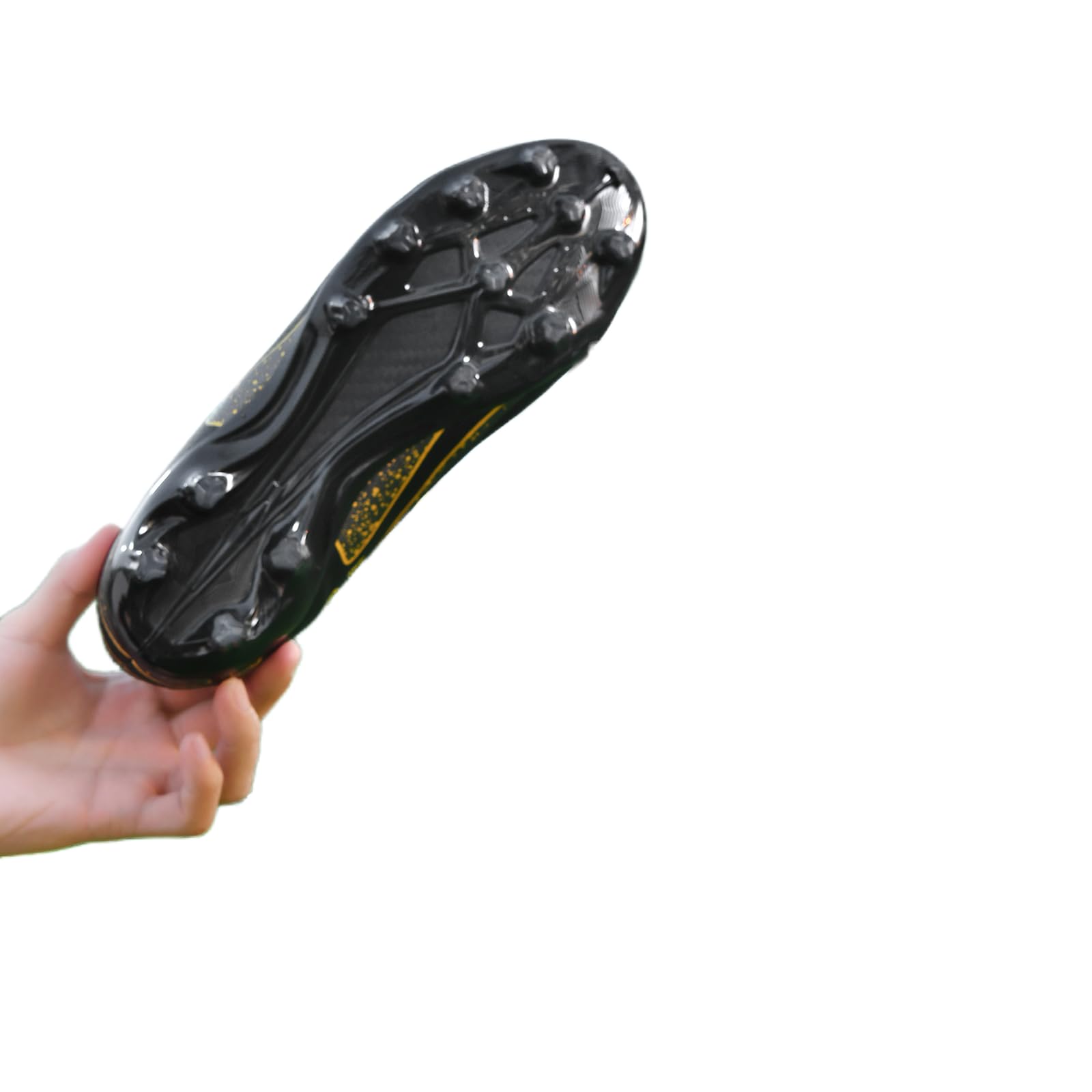 Mens High-Top Soccer Cleats Womens Turf Football Shoes Boys Girls Lightweight Youth Professional Indoor Outdoor AG Black Purple Pink