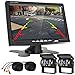 Produktbild Podofo Dual Rückfahrkamera Set mit 7" Backup Kamera LCD Kfz-Monitor & Zwei Rückfahrkameras,Dual Backup Kamera IP68 wasserdicht, 18IR Nachtsicht, für LKW/Anhänger/Bus/Van(10 Meter Videokabel)