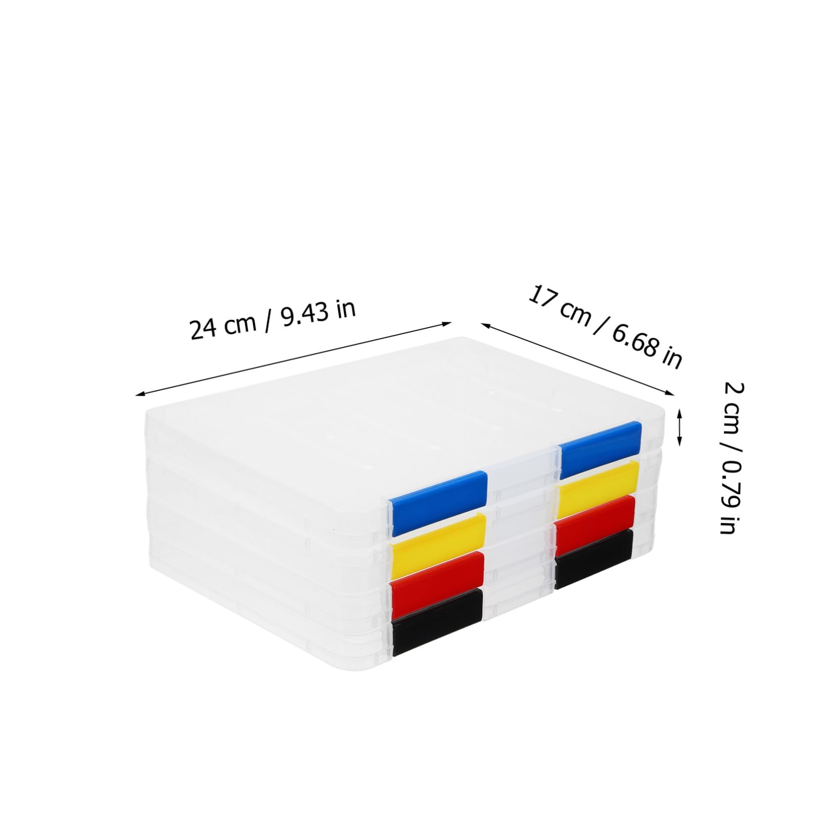Artibetter Scatole Portadocumenti 4 Pezzi in Plastica Trasparente Resistente e Non Deformabile, Organizer per File per Ufficio e Libreria