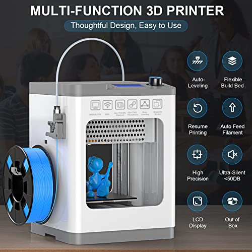Weefun Fdm 3D Printer Tina 2 Pro With Wi-Fi Cloud Printing Function, Out Of Box 3D Printers Auto Leveling, Mini 3D Printer For Beginners With Resume Printing, High Precise Printing #TOP1