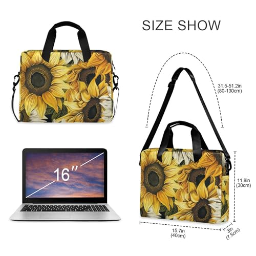 Bolso Vintage Amarillo y Blanco para Laptop 13-15.6 pulg miniatura 4