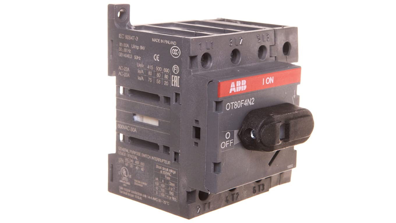 Abb-entrelec ot80f4n2 – Sectional/Sectionable Switch 4-Pole 80A 80/75A/A