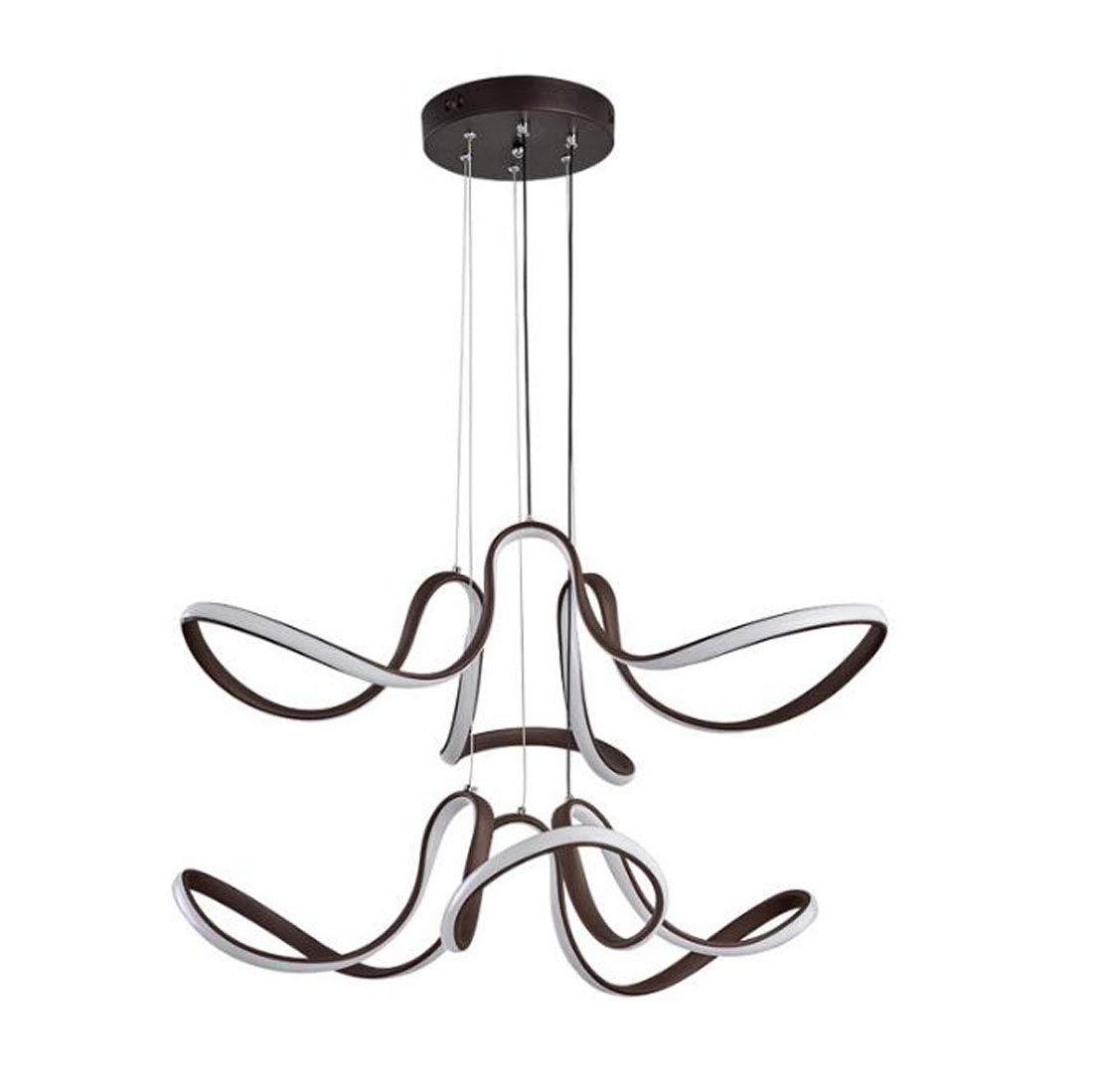 Lampe suspendue restaurant moderne et luminaire suspendu LED marron pour étude