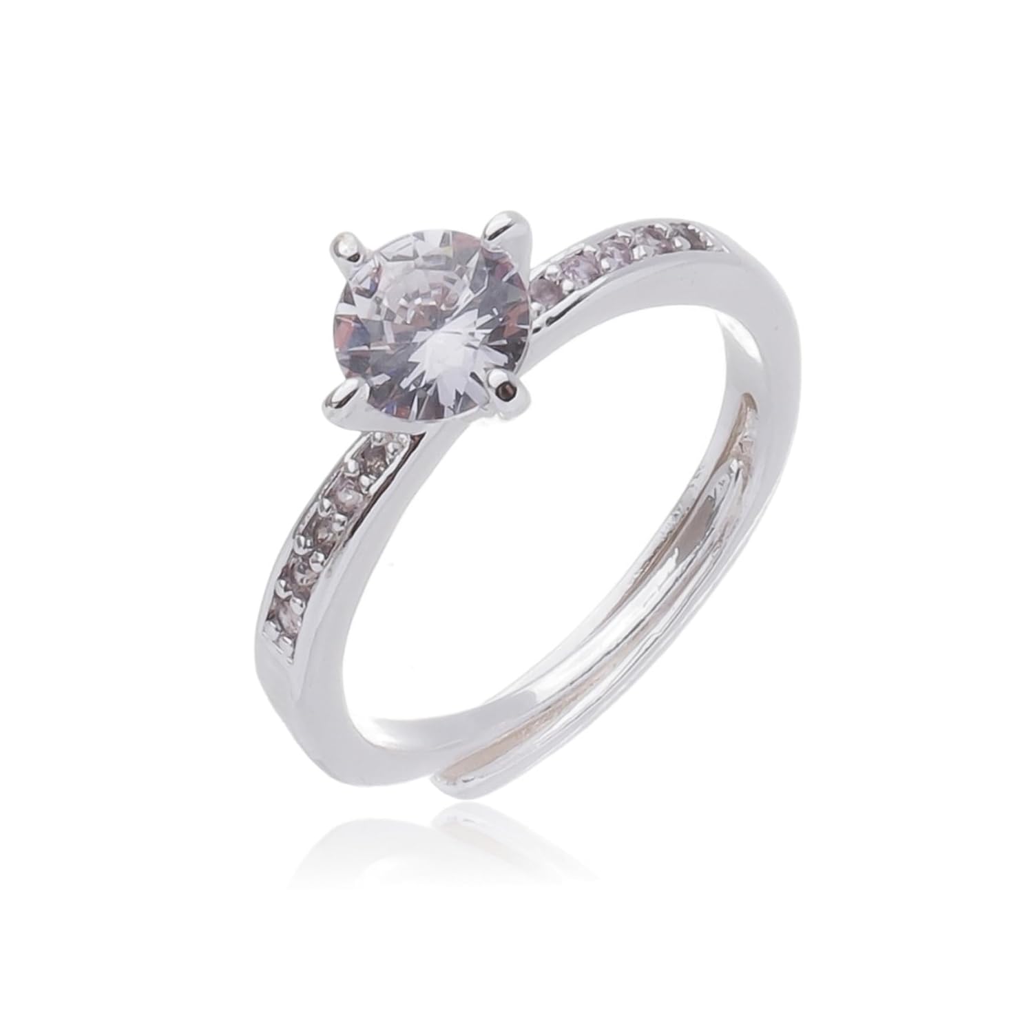 Anel Solitário Ajustável Banhado a Prata em promoção! Veja a oferta e mais achadinhos de Bijuterias Hoje é o melhor dia para comprar Anel Solitário Ajustável Banhado a Prata com aquele preço maroto! Promoção! Aproveite a oferta!