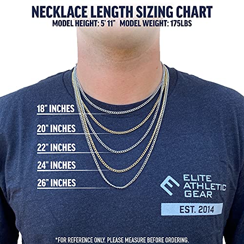 Crucifix Pendant with Chain Necklace - 14K Gold Plated Stainless Steel - 30MM or 40MM Cross4