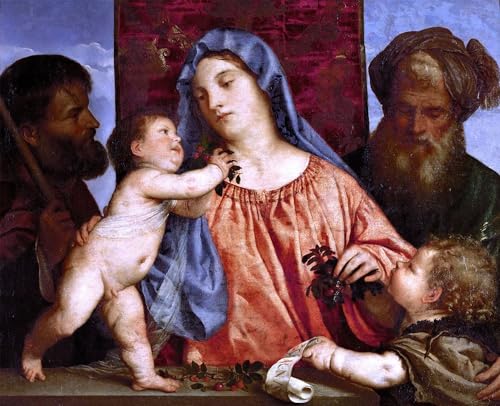 Toile Tiziano Vecelli Kirschenlady grand tableau déco pour salon élégant