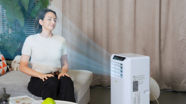 Image of Hykolity 10,000 BTU WiFi Enabled 4 in 1 Portable Air Conditioner, Window Kit Quiet Smart AC Unit with 2-Speed Fan, Dehumidifier, Sleep Mode & 24H Timer for Rooms, Office, Up to 450 Sq.Ft