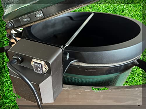 BBQNovation Drehspieß aus Aluminium für Kamado BBQ Large, kompatibel mit Monolith Classic 2.0, Big Green Egg Large, Kamado Joe Large - Grillspieß, Rotisserie, Garen, Keramikgrill