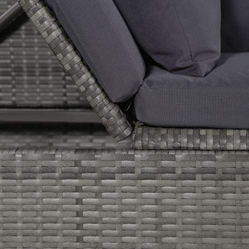 vidaXL-Sofa-Jardin-Ratan-Sintetico-Acero-Cojines-Gris-Tumbona-Patio-Ajustable 51nIiyzDTrL