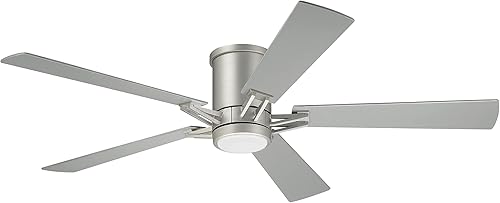 Miniatura 5 de Craftmade WYT52PN5 Wyatt - Ventilador de techo inteligente de montaje empotrado de 52 pulgadas para exteriores/interiores con kit de luz LED y