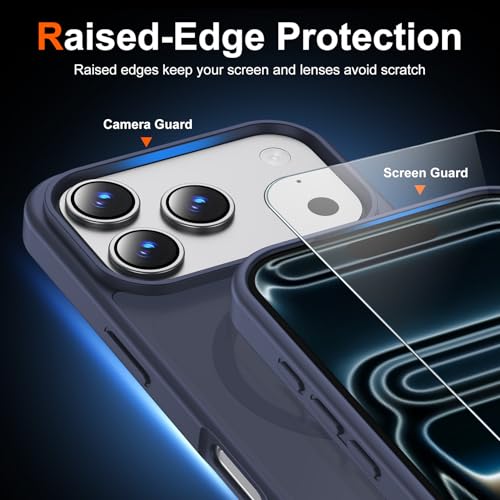 Image of Temdan for iPhone 17 Pro Case with Screen Protector Dark Purple