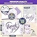 Decorably 24 Pack Glittery 6x4in Purple Thank You Cards with Envelopes and Stickers, 6 Elegant Designs Thank You Cards with Envelopes Purple, Blank Inside - Wedding, Baby Shower