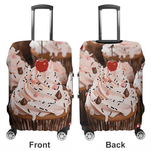 Cupcake And Muffin Travel Luggage Cover Anti-scratch Suitcase Cover Elastic Suitcase Protective Cover Fits 19-32 Inch Luggage M3