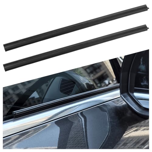 2PCS Multifunctional Car Window Seal Strip,Dustproof & Elastic Car Weather Stripping with Inlaid Design,Rubber Cars Window Weather Stripping for Easy Viewing of Rearview Mirror