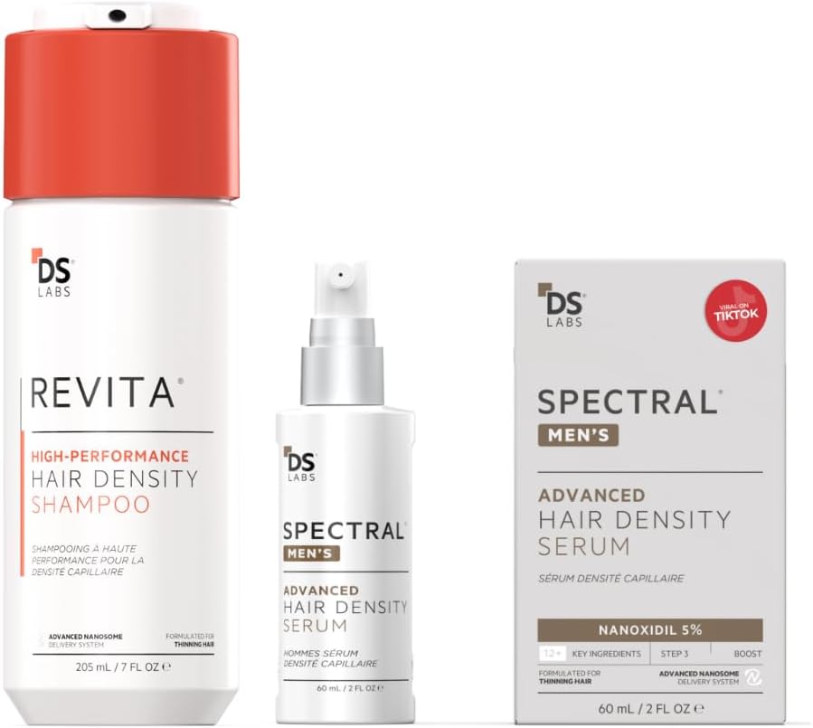 DS Laboratories Revita Shampoo & Spectral.DNC-N Hair Growth Serum & Hair Thickening Shampoo for Hair Loss Support, Thinning Hair Growth Products