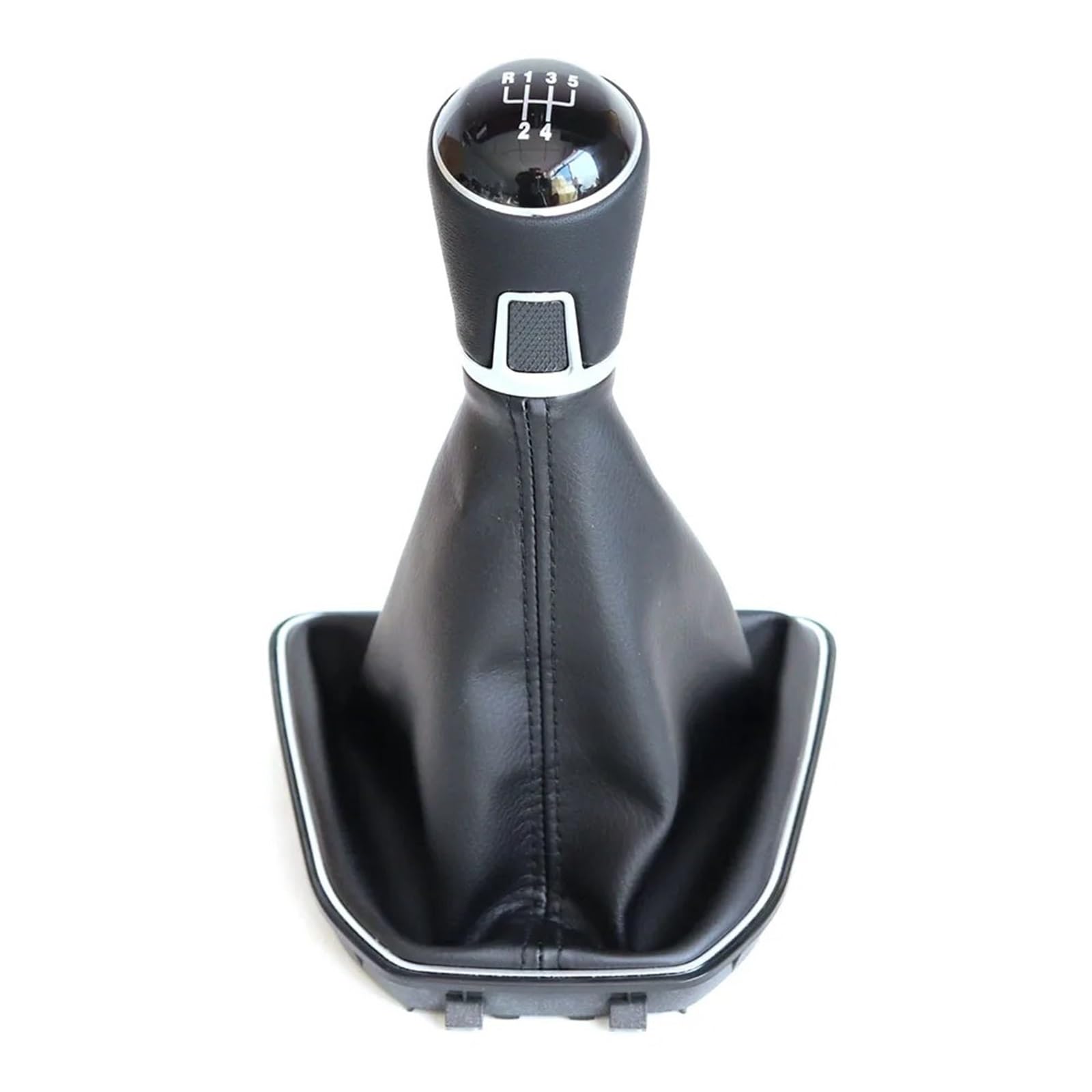 Ltusgt 5-Speed Car Gear Knob For Vw For Caddy 4 Iv Mk4 2015-2019 Gear Shift Knob Change Lever Switch Shifter Manual Handle With Gaiter Boot Stick Shift Cover(5-Speed)