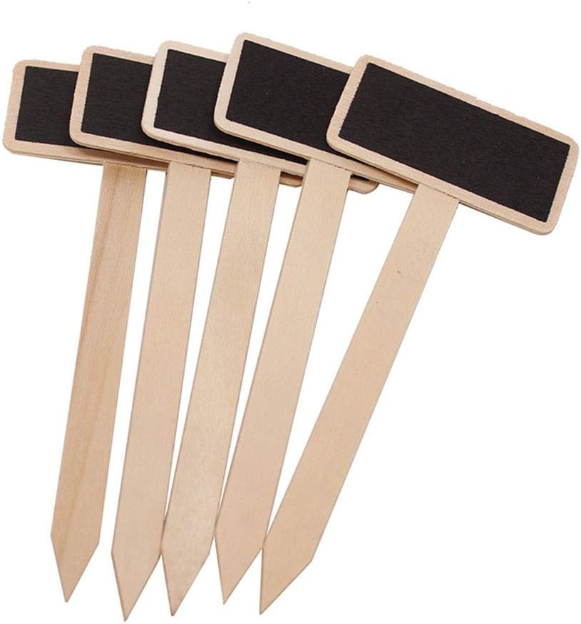 20 Pcs Creative Blackboard Nursery Plant Label Wooden Gardening Marker Seeds Identifier Garden Stakes Gardening Tags Party Supplies