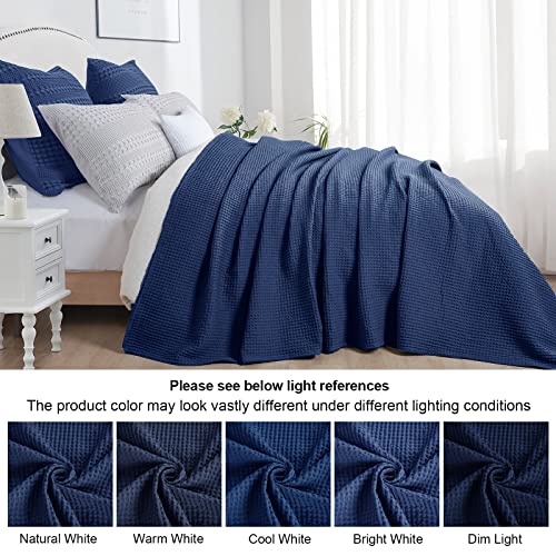 PHF Coperta in 100% cotone, 230 x 270 cm, morbida