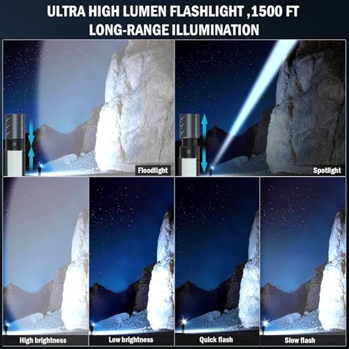 Rechargeable Car Flashlight,Car Flashlight Emergency Kit Includes Window Breaker - image 2