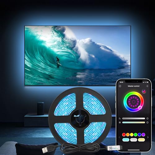 Diyife Tira LED 6m RGB, Luces LED Habitacion Inteligente con Bluetooth Control de App, Múltiples Modos de Escena y Sincronización de Música, para el Hogar, TV, Fiesta, sin Control Remoto Clase de eficiencia energética A+++